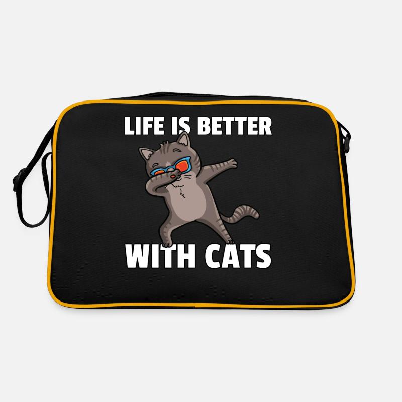 Tamponner les amoureux des chats danse drôle Sac Retro