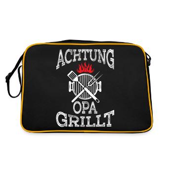 Opa - Retro Tasche - Schwarz/Gold - Hinten