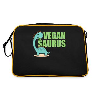 Vegan Saurus - Retro Bag - black/gold - Back