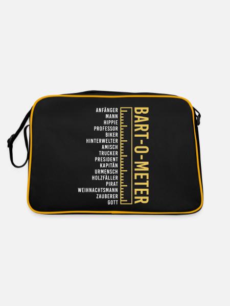 Bart - Retro Tasche - Schwarz/Gold - Hinten