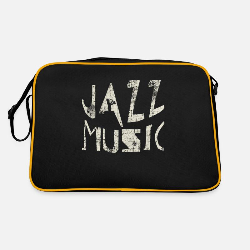 Jazz Musik - Retro Tasche - Schwarz/Gold