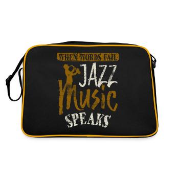 Jazz - Retro Tasche - Schwarz/Gold - Hinten