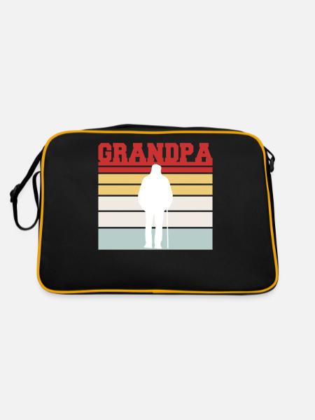 Tee shirt vintage papy - Sac Retro - noir/or - Dos
