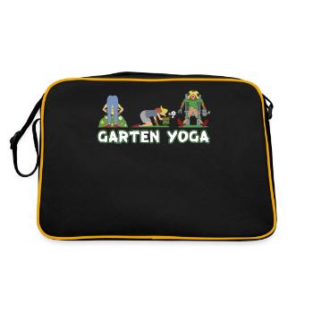 GARTEN YOGA - Retro Tasche - Schwarz/Gold - Hinten