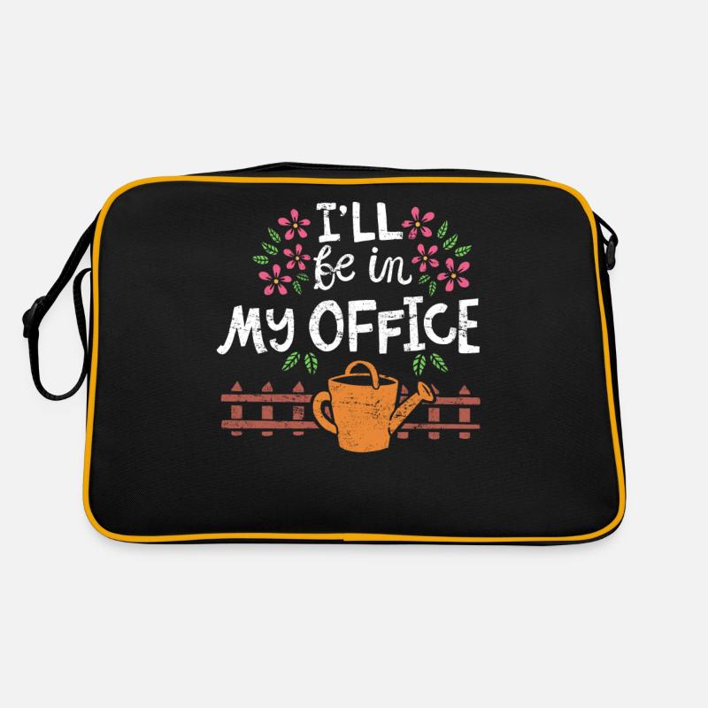 Gartenarbeit - Retro Tasche - Schwarz/Gold