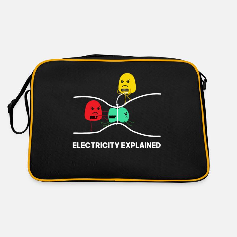 Elektriker Elektrik Elektroniker Handwerker Retro Tasche