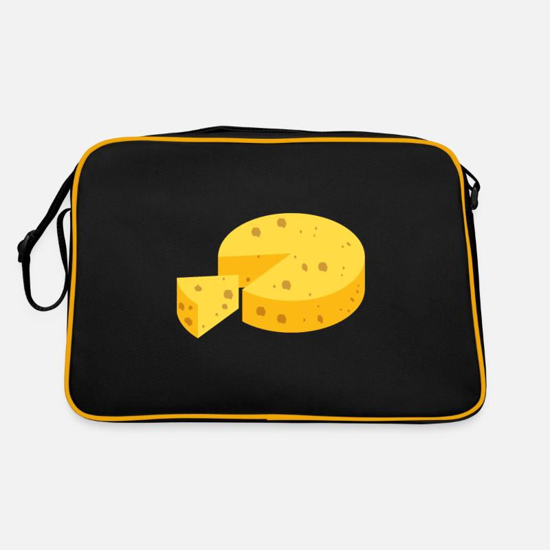 Käse - Retro Tasche - Schwarz/Gold