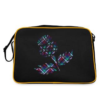 Scotland Gifts Scottish Thistle Tartan Plaid Gift - Retro Bag - black/gold - Back