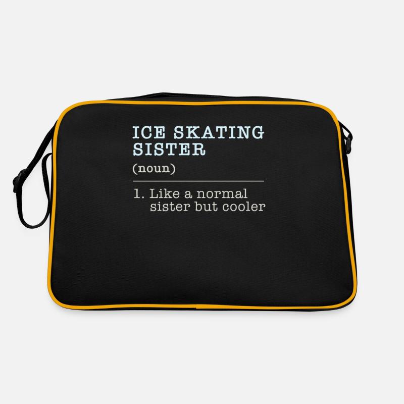 Ice Skating Sister Schwester Eiskunstlauf Geschenk Retro Tasche