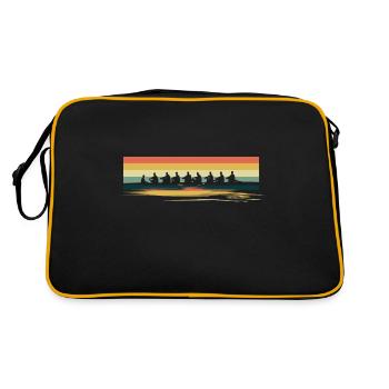 Cadeau d'aviron rameur rétro je huitième aviron - Sac Retro - noir/or - Dos