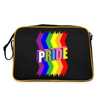 Gay Pride Gift - Retro Bag - black/gold - Back