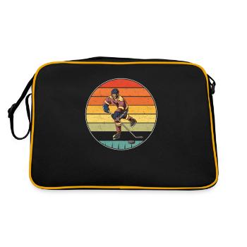 Joueur de hockey Vintage - Sac Retro - noir/or - Dos