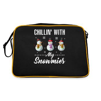 Chillin 'with my snowmies - Retro Bag - black/gold - Back