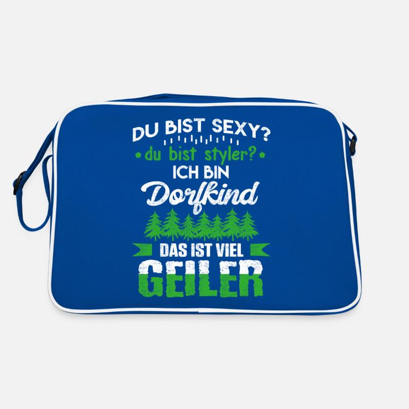 Ich bin Dorfkind Retro Tasche
