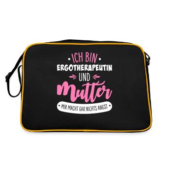 Ergotherapeutin - Retro Tasche - Schwarz/Gold - Hinten