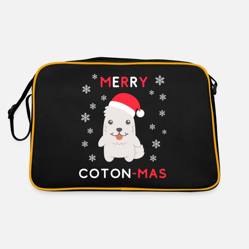 Joyeux Coton Mas - Joyeux Noël Coton de Tulear Sac Retro