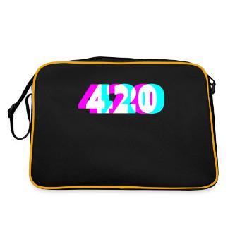Cannabis - Retro Tasche - Schwarz/Gold - Hinten