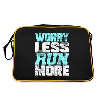 Läufer laufen - Retro Tasche - Schwarz/Gold - Hinten