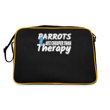 Papagei - Retro Tasche - Schwarz/Gold - Hinten