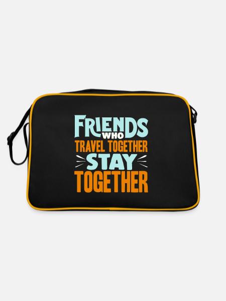 Friends Travel Travel Buddy - Retro Bag - black/gold - Back