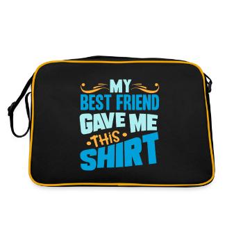 Bester Freund - Retro Tasche - Schwarz/Gold - Hinten