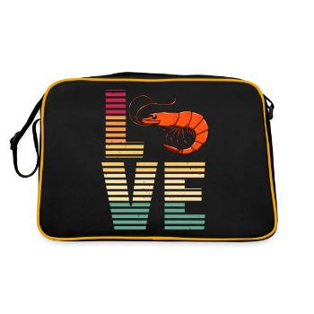 Crevette Crevette Crabe Poisson Vintage Rétro - Sac Retro - noir/or - Dos