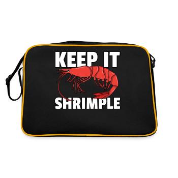 Crevette Crevette Crabe Poisson Drôle - Sac Retro - noir/or - Dos