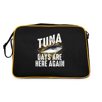 Drôle de pêche au thon Cadeau de poisson d'eau - Sac Retro - noir/or - Dos
