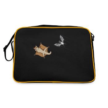 Race bat against flying squirrels - Retro Bag - black/gold - Back