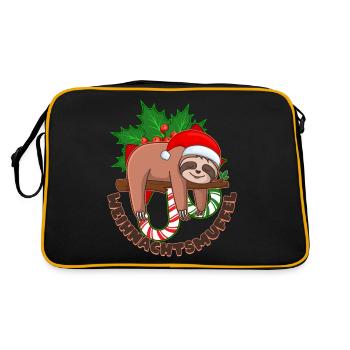 CHRISTMAS MUFFLE with funny sloth Christmas - Retro Bag - black/gold - Back