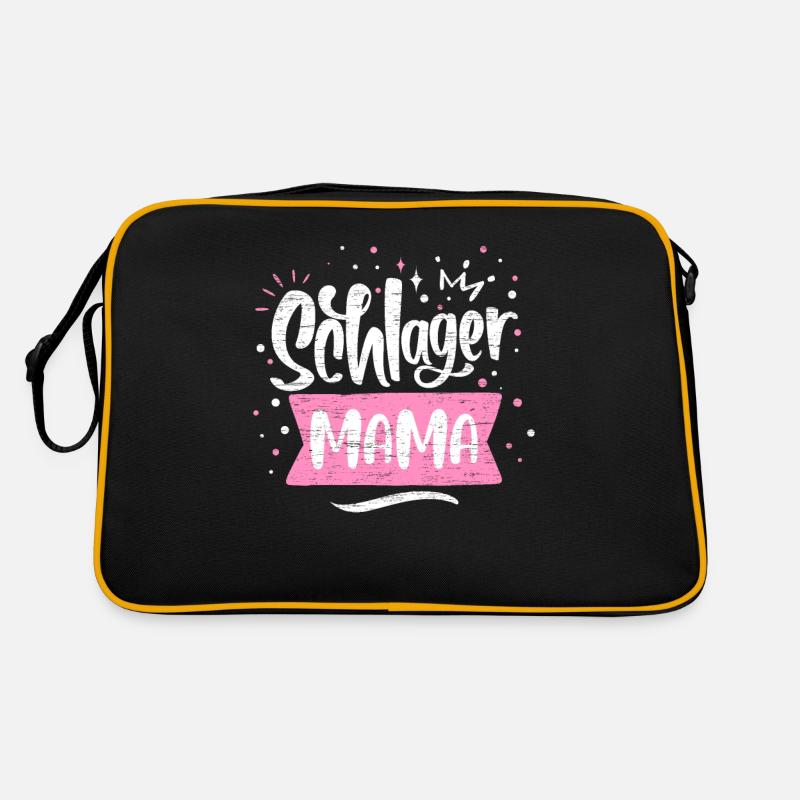 Schlager Mama - Retro Tasche - Schwarz/Gold