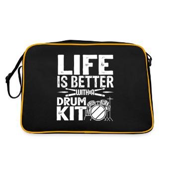 Drums - Retro Bag - black/gold - Back