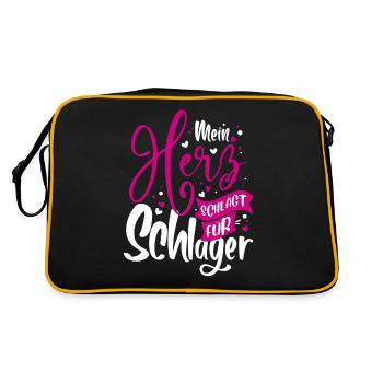 Mon cœur bat pour les hits - Schlager music - Sac Retro - noir/or - Dos