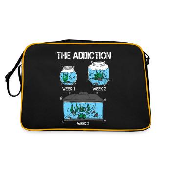 Aquarium Aquarist Fish Lover Fishkeeping - Sac Retro - noir/or - Dos