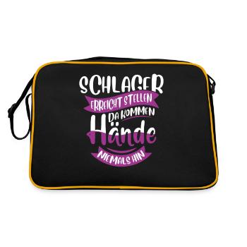 Schlager Konzert - Retro Tasche - Schwarz/Gold - Hinten