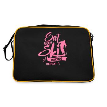 Coureur de ski coureur de ski course de ski course de ski - Sac Retro - noir/or - Dos