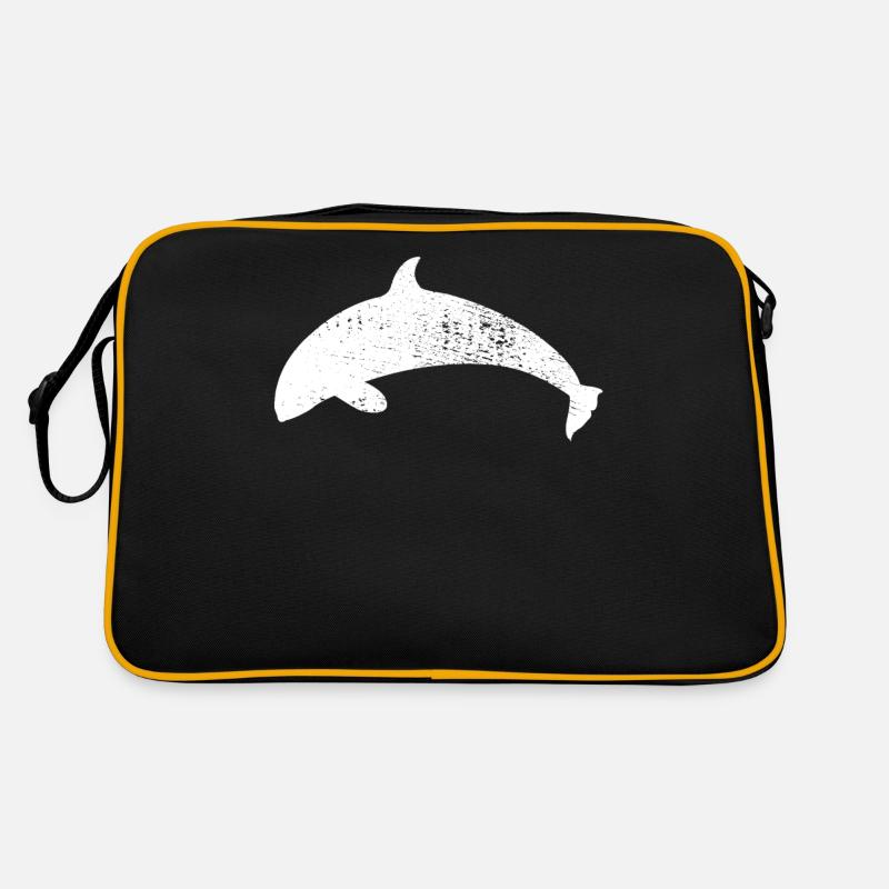 Orca - Retro Tasche - Schwarz/Gold