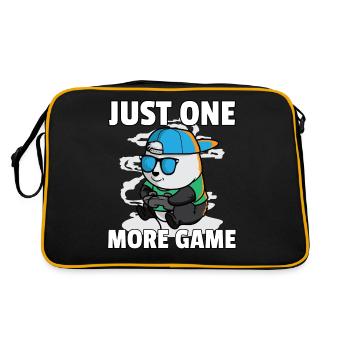 Panda Gamer Player Game Vintage Retro - Retro Bag - black/gold - Back