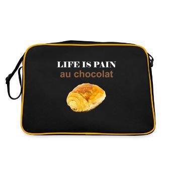 life is pain au chocolat - Retro Bag - black/gold - Back
