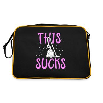 Funny Vacuum Cleaning Housemaid Housekeeper Gift - Retro Bag - black/gold - Back
