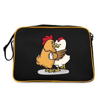 Aimer les poulets aimer les poulets - Sac Retro - noir/or - Dos
