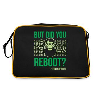 But Did You Reboot IT Support Informaticien Rengaine - Sac Retro - noir/or - Dos