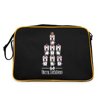 Sapin de Noël Dogo Argentino - Sac Retro - noir/or - Dos