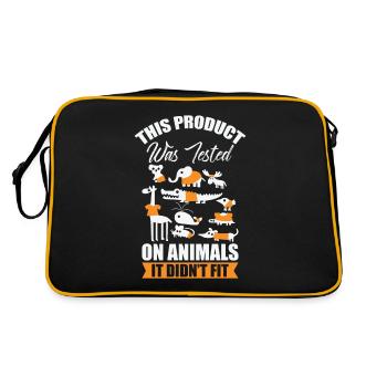 Product that has been tested on animals - Retro Bag - black/gold - Back
