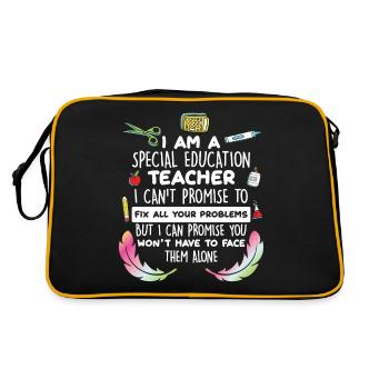 Enseignant en éducation spéciale Autisme Encouragement Auti - Sac Retro - noir/or - Dos