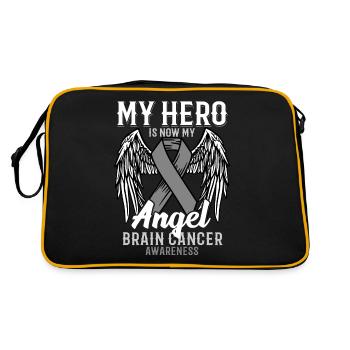 Lutte contre le cancer don d'espoir cancer du cerveau - Sac Retro - noir/or - Dos