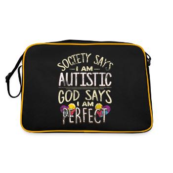 autistique - Sac Retro - noir/or - Dos