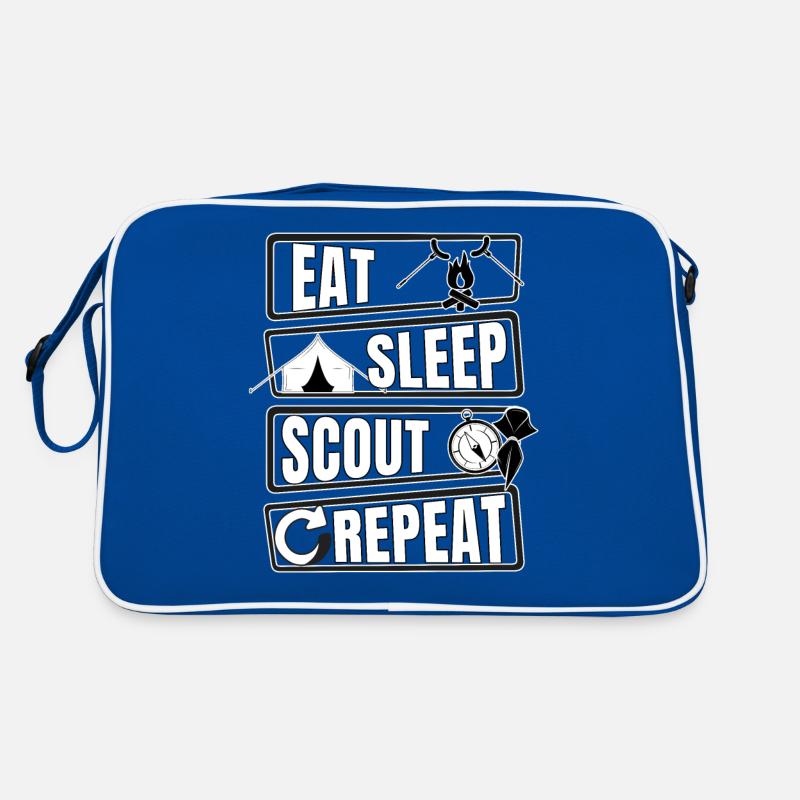 Eat Sleep scout repeat Scout Scout Scouting Retro Bag