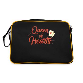 Cadeau mignon de joueurs de cartes de la reine des coeurs - Sac Retro - noir/or - Dos