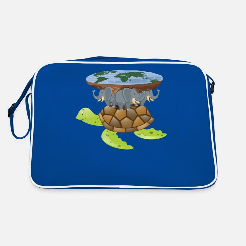 Flat Earth Turtle Scheibe Welt Geschenk Design Idee Retro Tasche